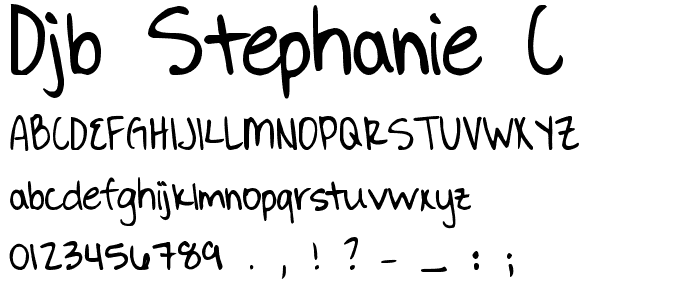 DJB STEPHANIE C font